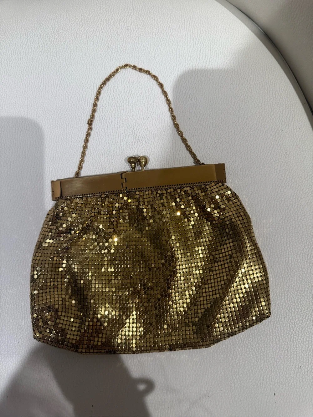 Vintage Whiting & Davis Gold Mesh Evening Bag